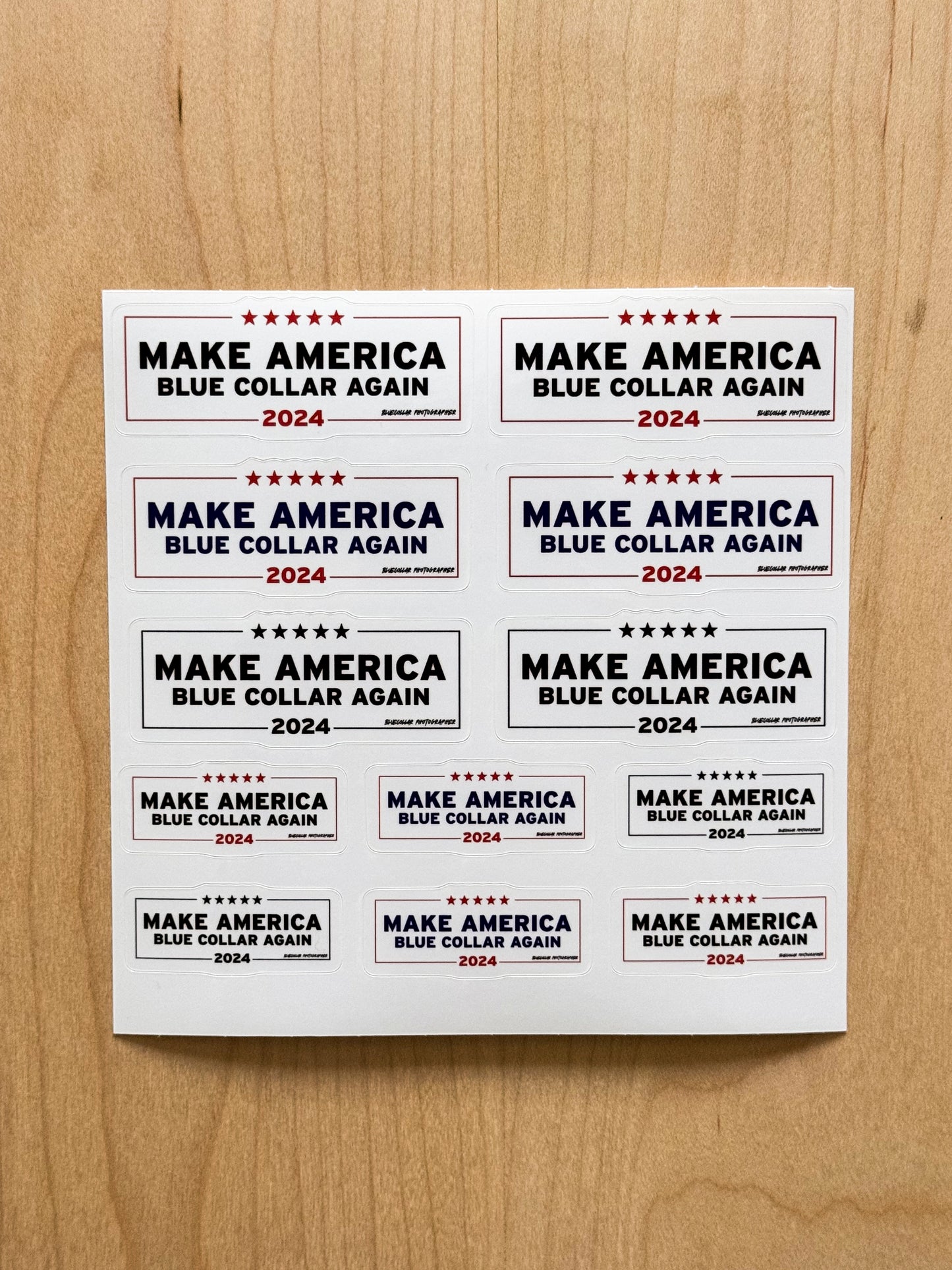 Sticker Sheet - Make America Blue Collar Again