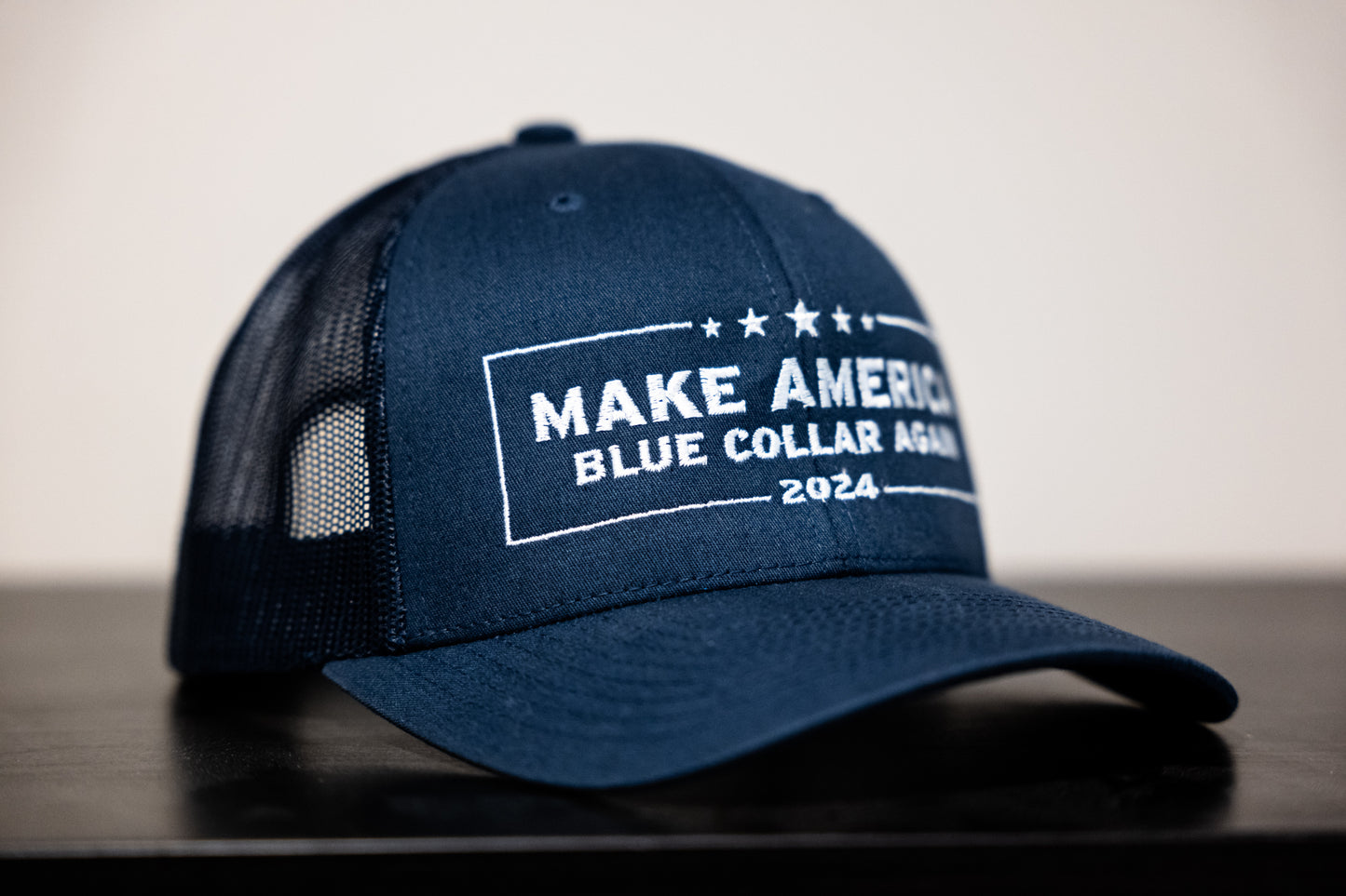 Make America Blue Collar Again Trucker Cap | Flexfit 6606