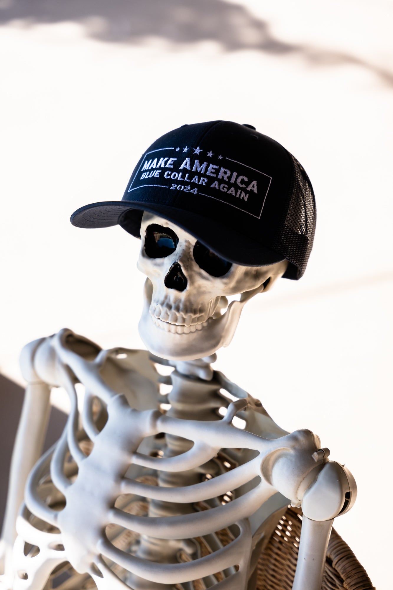 Make America Blue Collar Again Trucker Cap | Flexfit 6606