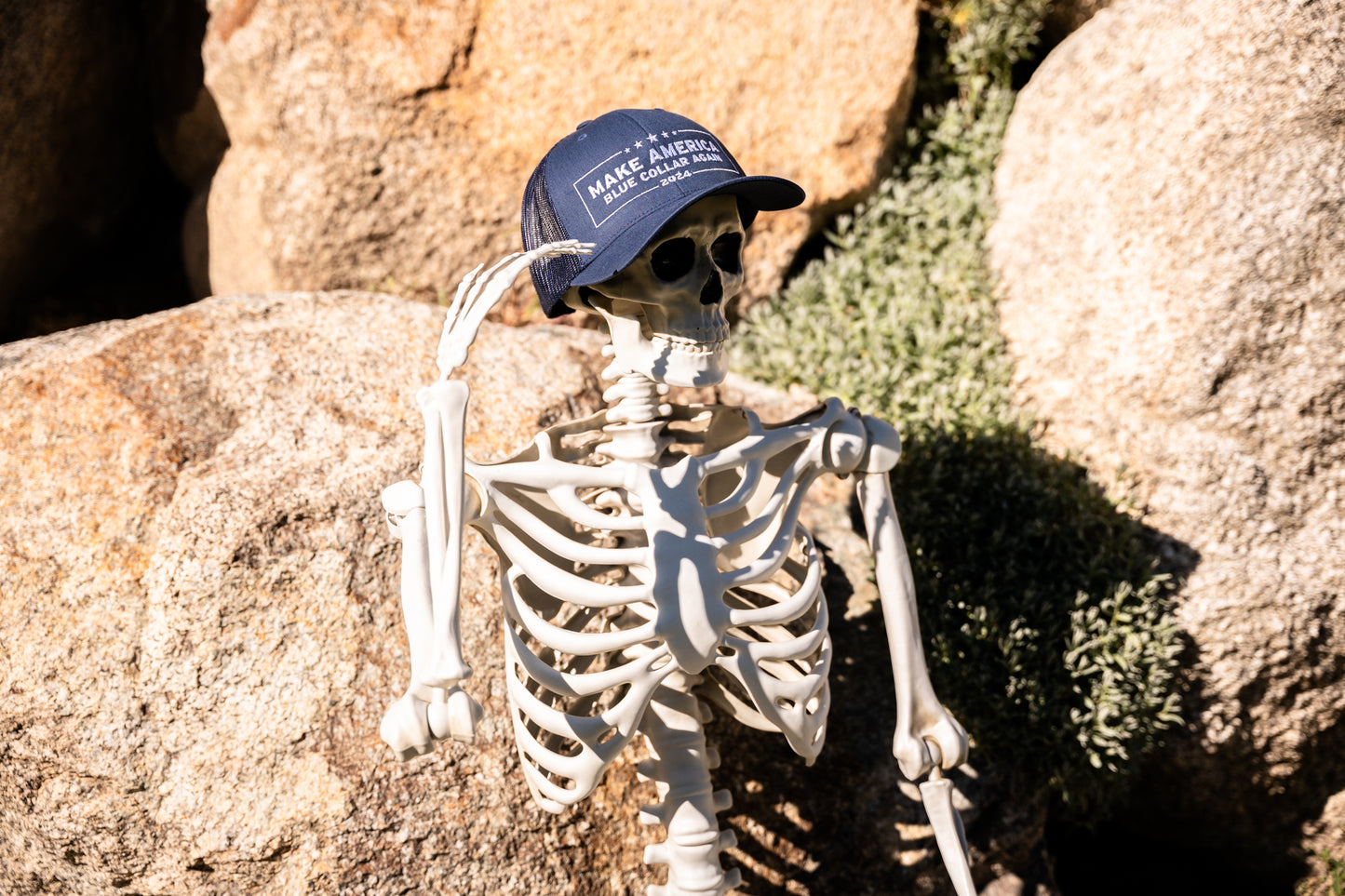 Make America Blue Collar Again Trucker Cap | Flexfit 6606