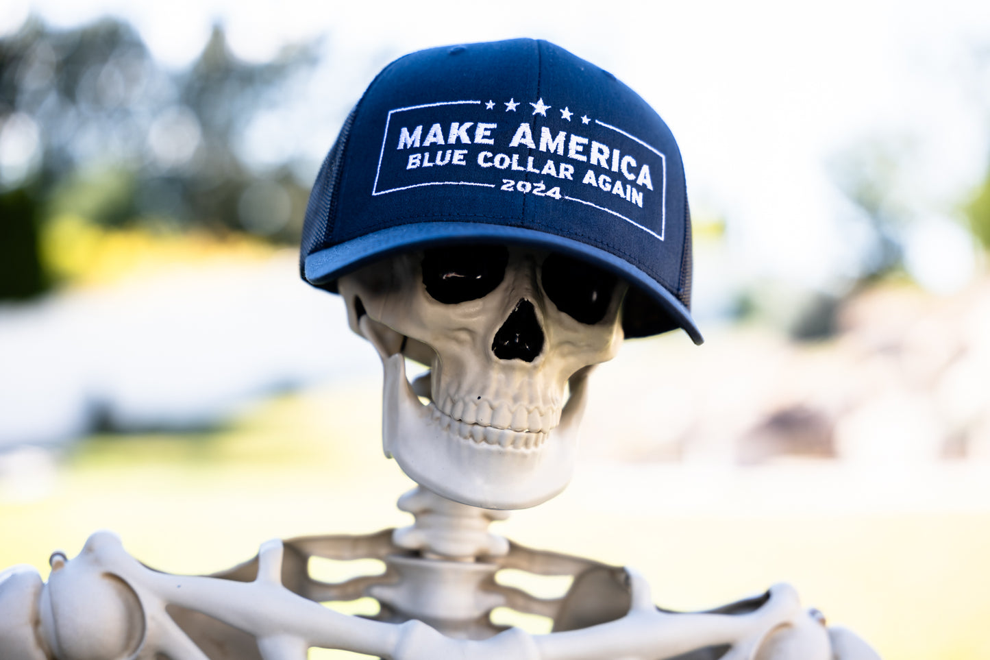 Make America Blue Collar Again Trucker Cap | Flexfit 6606