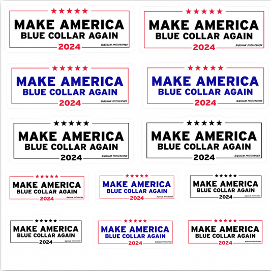 Sticker Sheet - Make America Blue Collar Again